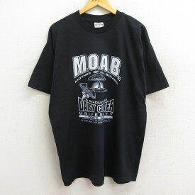 【中古】古着 半袖 ビンテージ ヴィンテージTシャツ メンズ 00年代 00s ミリタリー 戦闘機 MOAB クルーネック 丸首 黒 ブラック 【spe】 XLサイズ 中古 | 春夏 夏物 夏服 ヴィンテージTシャツ メンズファッション カットソー ティーシャツ ティシャツ メンズTシャツ 半