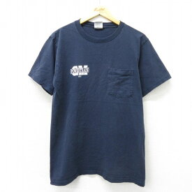 【中古】古着 半袖 ビンテージ ヴィンテージTシャツ メンズ 90年代 90s GM 胸ポケット付き コットン USA製 アメリカ製 黒 ブラック Mサイズ 中古 | 春夏 夏物 夏服 ヴィンテージTシャツ メンズファッション カットソー ティーシャツ ティシャツ メンズTシャツ 半袖Tシ 2OF