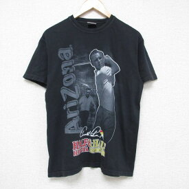 【中古】古着 アーノルドパーマー 半袖Tシャツ メンズ ゴルフ アリゾナ クルーネック 丸首 黒 ブラック Mサイズ 中古 中古メンズ半袖プリントキャラクター