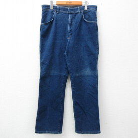 【中古】古着 ラングラー Wrangler ジーンズ メンズ 90年代 90s USA製 アメリカ製 紺 ネイビー デニム W36 中古 ボトムス ジーパン Gパン ロングパンツ | 春夏 春物 春服 秋冬 秋物 秋服 長ズボン カジュアル メンズファッション ファッション おしゃれ 2OF