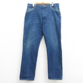 【中古】古着 ラングラー Wrangler ジーンズ メンズ 90年代 90s コットン USA製 アメリカ製 紺 ネイビー デニム W36 中古 ボトムス ジーパン Gパン ロングパンツ | 春夏 春物 春服 秋冬 秋物 秋服 長ズボン カジュアル メンズファッション ファッション おしゃれ 2OF