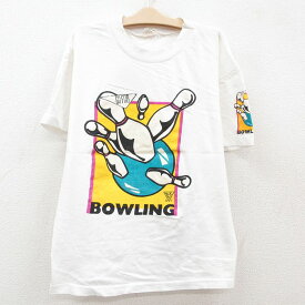 【中古】古着 半袖 ビンテージ ヴィンテージTシャツ キッズ ボーイズ 子供服 80年代 80s ボーリング コットン クルーネック 丸首 USA製 アメリカ製 白 ホワイト | 春夏 春物 春服 秋冬 秋物 秋服 女の子 子ども服 こども服 カジュアル ファッション おしゃれ かわいい 2OF