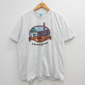 【中古】古着 半袖 ビンテージ ヴィンテージTシャツ メンズ 00年代 00s BREWERY EXCHANGE 大きいサイズ 2L LL ビッグシルエット ゆったり ビッグサイズ オーバーサイズ クルーネック 丸首 薄グレー 霜降り 【spe】 XLサイズ 中古 | 春夏 夏物 夏服 ヴィンテージTシャツ