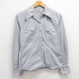 【中古】古着 リーバイス Levis 長袖 ビンテージ ヴィンテージ ウエスタンシャツ レディース 50年代 50s ショートホーン 開襟 オープンカラー 薄紺 ネイビー 【spe】 中古 ブラウス トップス | 春夏 春物 春服 秋冬 秋物 秋服 カジュアル レディースファッション おし 2OF