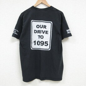 【中古】古着 半袖Tシャツ メンズ OUR DRIVE TO 1095 クルーネック 丸首 黒 ブラック Lサイズ 中古 中古メンズ半袖プリントキャラクター