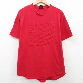 【中古】古着 サウスポール 半袖 ビンテージ ヴィンテージTシャツ メンズ 00年代 00s 刺繍 コットン クルーネック 丸首 赤 レッド XLサイズ 中古 | 春夏 夏物 夏服 ヴィンテージTシャツ メンズファッション カットソー ティーシャツ ティシャツ メンズTシャツ 半袖Tシ