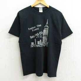 【中古】古着 半袖 ビンテージ ヴィンテージTシャツ メンズ 00年代 00s ニューヨーク タワー コットン クルーネック 丸首 黒 ブラック Lサイズ 中古 | 春夏 夏物 夏服 ヴィンテージTシャツ メンズファッション カットソー ティーシャツ ティシャツ メンズTシャツ 半袖T