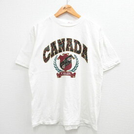 【中古】古着 半袖 ビンテージ ヴィンテージTシャツ メンズ 90年代 90s ペイズリー柄 コットン クルーネック 丸首 カナダ製 白 ホワイト Lサイズ 中古 | 春夏 夏物 夏服 ヴィンテージTシャツ メンズファッション カットソー ティーシャツ ティシャツ メンズTシャツ 半 2OF