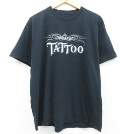 【中古】古着 半袖 ビンテージ ヴィンテージTシャツ メンズ 00年代 00s TATTO キャプテンモーガン 大きいサイズ 2L LL ビッグシルエット ゆったり ビッグサイズ オーバーサイズ クルーネック 丸首 黒 ブラック XLサイズ 中古 | 春夏 夏物 夏服 ヴィンテージTシャツ メ