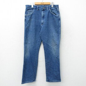 【中古】古着 ラングラー Wrangler ジーンズ メンズ 90年代 90s USA製 アメリカ製 紺 ネイビー デニム W36 中古 ボトムス ジーパン Gパン ロングパンツ | 春夏 春物 春服 秋冬 秋物 秋服 長ズボン カジュアル メンズファッション ファッション おしゃれ 2OF