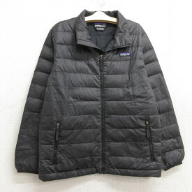 【中古】古着 パタゴニア patagonia 長袖 ダウンジャケット キッズ ボーイズ 子供服 黒 ブラック | 春夏 春物 春服 秋冬 秋物 秋服 女の子 子ども服 こども服 カジュアル ファッション おしゃれ かわいい