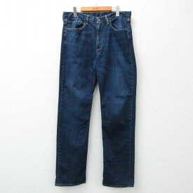 【中古】古着 リーバイス Levis 514 ジーンズ メンズ 濃紺 ネイビー デニム W34 中古 ボトムス ジーパン Gパン ロングパンツ | 春夏 春物 春服 秋冬 秋物 秋服 長ズボン カジュアル メンズファッション ファッション おしゃれ