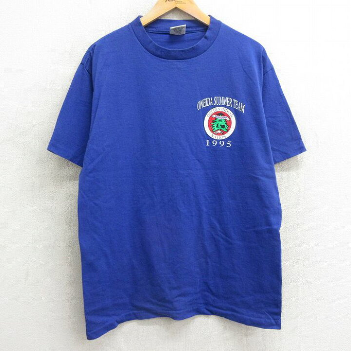 楽天市場】【中古】古着 90s 半袖Tシャツ メンズ ブルー Lサイズ オナ