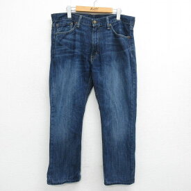 【中古】古着 リーバイス Levis 513 ジーンズ メンズ ヒゲ コットン 紺 ネイビー デニム W36 中古 ボトムス ジーパン Gパン ロングパンツ | 春夏 春物 春服 秋冬 秋物 秋服 長ズボン カジュアル メンズファッション ファッション おしゃれ