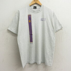 【中古】古着 フルーツオブザルーム 半袖 ビンテージ ヴィンテージTシャツ メンズ 90年代 90s 小麦 ハートランド クルーネック 丸首 USA製 アメリカ製 薄グレー 霜降り 【spe】 Lサイズ 中古 | 春夏 夏物 夏服 ヴィンテージTシャツ メンズファッション カットソー ティ