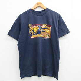 【中古】古着 半袖 ビンテージ ヴィンテージTシャツ メンズ 00年代 00s スカンディナビア ロシア 地図 コットン クルーネック 丸首 紺 ネイビー XLサイズ 中古 | 春夏 夏物 夏服 ヴィンテージTシャツ メンズファッション カットソー ティーシャツ ティシャツ メンズTシ