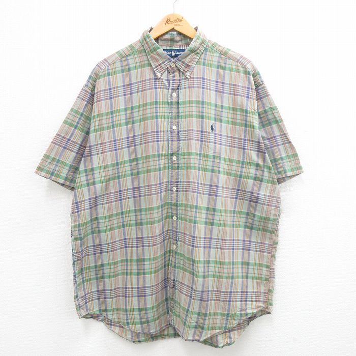 楽天市場】チェックシャツ 緑 メンズ（ブランドラルフローレン）の通販