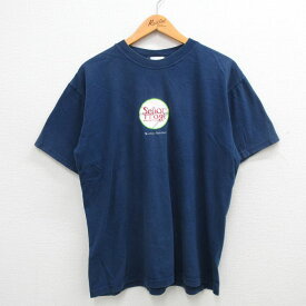 【中古】古着 半袖 ビンテージ ヴィンテージTシャツ メンズ 00年代 00s カエル セニョールフロッグス コットン クルーネック 丸首 紺 ネイビー XLサイズ 中古 | 春夏 夏物 夏服 ヴィンテージTシャツ メンズファッション カットソー ティーシャツ ティシャツ メンズTシ