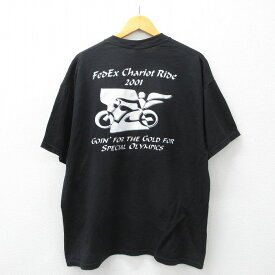 【中古】古着 ジャージーズ 半袖 ビンテージ ヴィンテージTシャツ メンズ 00年代 00s バイク 大きいサイズ 2L LL ビッグシルエット ゆったり ビッグサイズ オーバーサイズ クルーネック 丸首 黒 ブラック XLサイズ 中古 | 春夏 夏物 夏服 メンズファッション カットソ