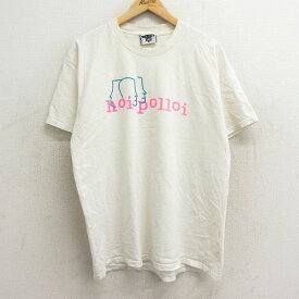 【中古】古着 リー Lee 半袖 ビンテージ ヴィンテージTシャツ メンズ 90年代 90s hoi polloi コットン クルーネック 丸首 USA製 アメリカ製 白 ホワイト XLサイズ 中古 | 春夏 夏物 夏服 ヴィンテージTシャツ メンズファッション カットソー ティーシャツ ティシャツ