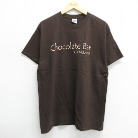 【中古】古着 半袖 ビンテージ ヴィンテージTシャツ メンズ 00年代 00s Chocolate Bar クリーブランド コットン クルーネック 丸首 茶 ブラウン Lサイズ 中古 | 春夏 夏物 夏服 ヴィンテージTシャツ メンズファッション カットソー ティーシャツ ティシャツ メンズTシ