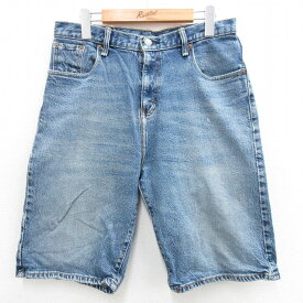 【中古】古着 リーバイス Levis ショートパンツ ショーツ メンズ ヒゲ 紺 ネイビー デニム 【spe】 W32 中古 ボトムス 短パン ショーパン ハーフ | 春夏 春物 春服 夏物 夏服 半ズボン カジュアル メンズファッション ファッション おしゃれ