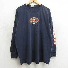 【中古】古着 リー Lee 長袖 ビンテージ ヴィンテージTシャツ メンズ 00年代 00s NHL ニューヨークアイランダース 大きいサイズ 2L LL ビッグシルエット ゆったり ビッグサイズ オーバーサイズ コットン クルーネック 丸首 紺 ネイビー アイスホッケー XLサイズ 中古 |