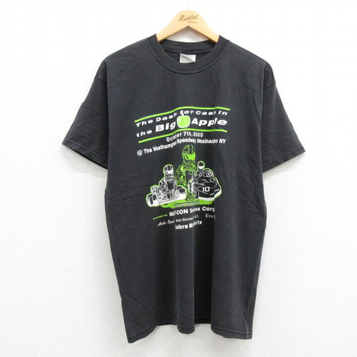 楽天市場】【中古】古着 00s ヴィンテージTシャツ メンズ XLサイズ 黒 