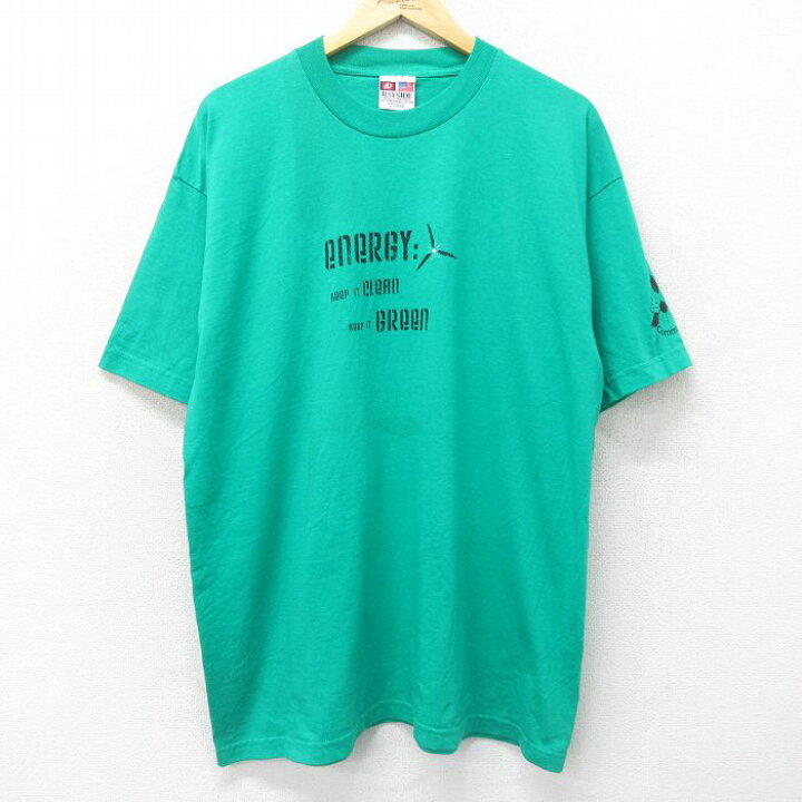 楽天市場】【中古】古着 90s ヴィンテージTシャツ メンズ XLサイズ 緑 