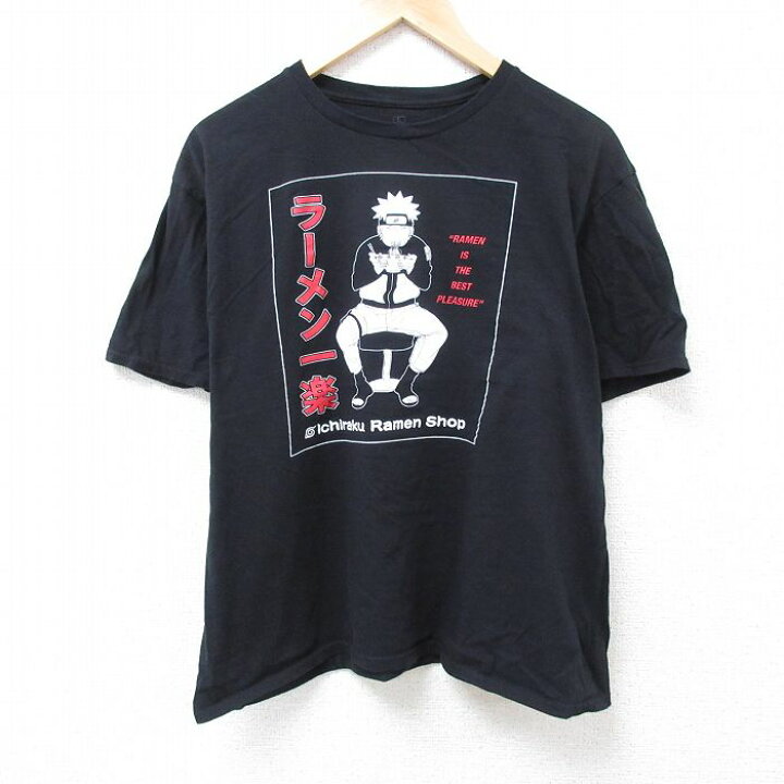 NARUTO ナルト 半袖Tシャツ アニメT キャラクター ブラック (メンズ M 