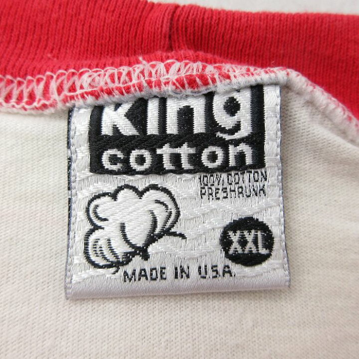 楽天市場】【中古】古着 90s ラグランTシャツ メンズ XLサイズ 白 消防 