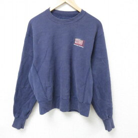 【中古】古着 ジャンスポーツ 長袖スウェット メンズ 00年代 00s ハーバード クルーネック 丸首 紺 ネイビー Lサイズ 中古 スエット トレーナー トップス | 春夏 春物 春服 秋冬 秋物 秋服 メンズファッション カジュアル おしゃれ ファッション
