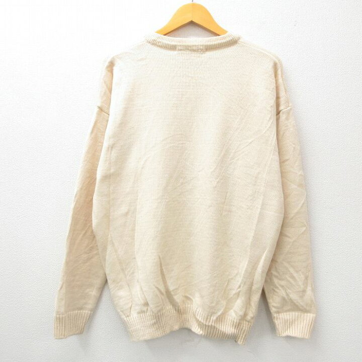 楽天市場】【中古】古着 90s 長袖ニット セーター メンズ ベージュ XL