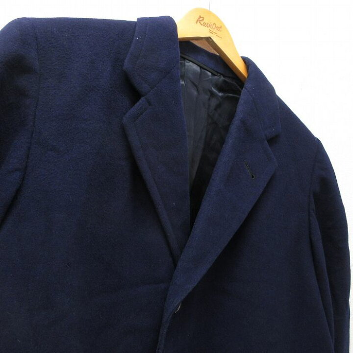 楽天市場】【中古】古着 ウール コート ネイビー レディース Lサイズ 