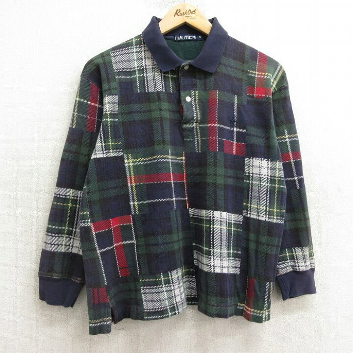 楽天市場】【中古】古着 ノーティカ 90s 長袖ポロシャツ メンズ M 