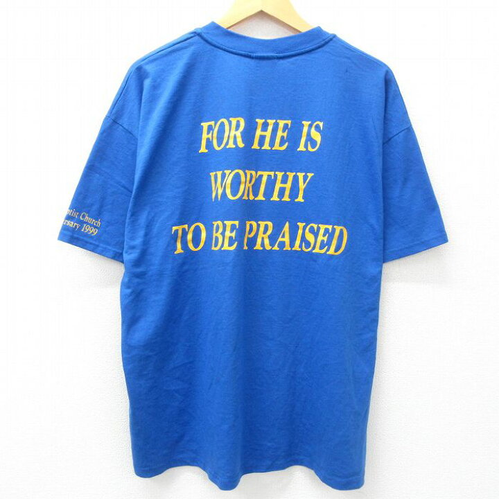 楽天市場】【中古】古着 ヘインズ 90s 半袖Tシャツ メンズ 青 クルー 