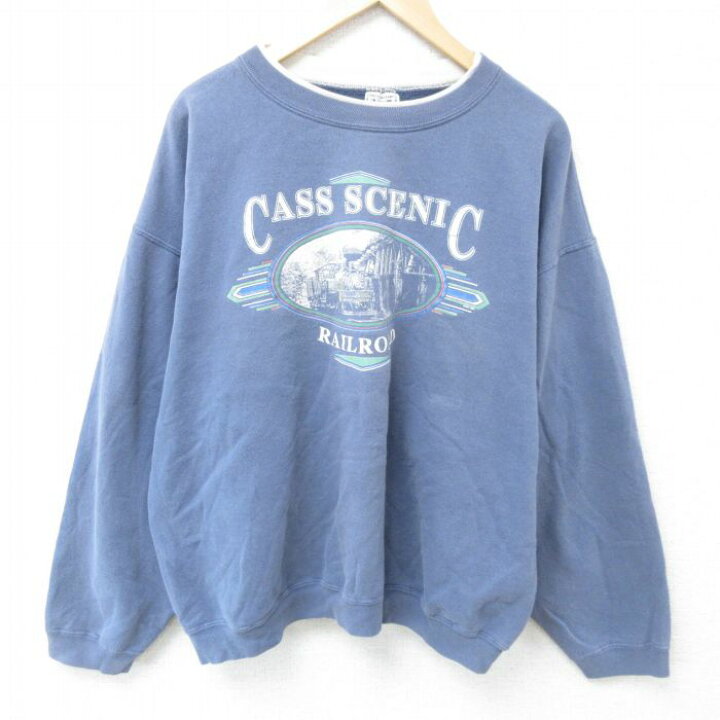 楽天市場】【中古】古着 90s 長袖スウェット メンズ 90年代 薄紺 