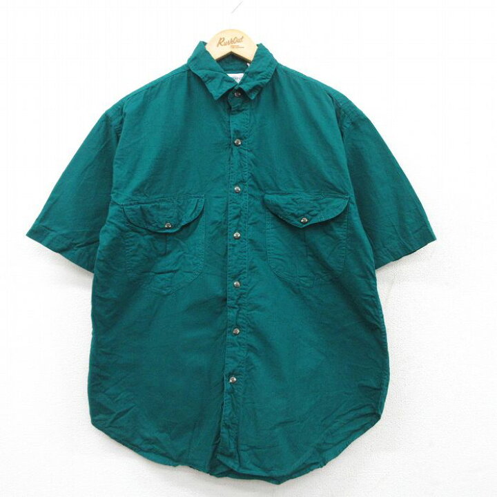 楽天市場】【中古】古着 半袖シャツ メンズ 90年代 90s コットン 緑 