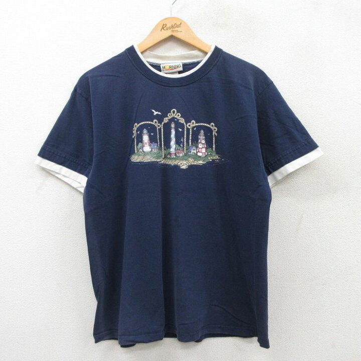 楽天市場】【中古】古着 90s ヴィンテージTシャツ メンズ Lサイズ 灯台 