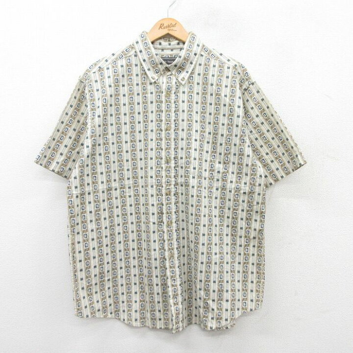 楽天市場】【中古】古着 半袖シャツ メンズ 90年代 90s 総柄 ロング丈 