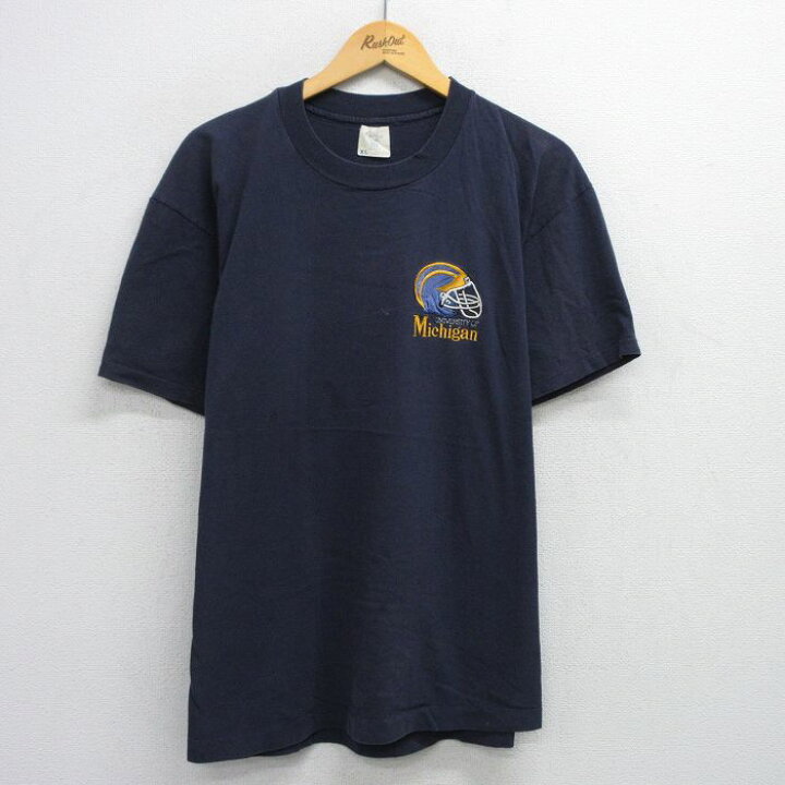 楽天市場】【中古】古着 80s ミシガン大学 フットボール Tシャツ 