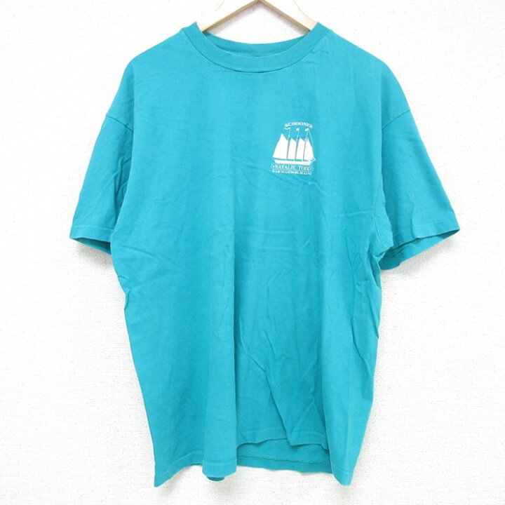 楽天市場】【中古】古着 ヘインズ 90s 半袖Tシャツ メンズ XLサイズ 青 