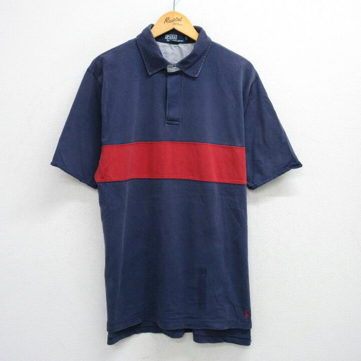 楽天市場】【中古】古着 ラルフローレン 90s ラガーシャツ メンズ 半袖 