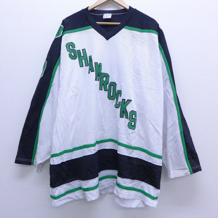 楽天市場 中古 古着 長袖 ビンテージ ヴィンテージtシャツ アイスホッケー ジャージ 90年代 90s シャムロック 大きいサイズ 2l Ll ビッグシルエット ゆったり ビッグサイズ オーバーサイズ Vネック ユニフォーム 白 ホワイト Xlサイズ 中古 メンズ 春夏 春物 春服 楽天市場 中古 古着 長袖 ビンテージ ヴィンテージtシャツ アイスホッケー ジャージ 90年代 90s シャムロック 大きいサイズ 2l Ll ビッグシルエット ゆったり ビッグサイズ オーバーサイズ Vネック ユニフォーム 白 ホワイト Xlサイズ 中古 メンズ 春夏 春物 春服