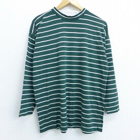 楽天市場 緑 白 ボーダー 長袖 Tシャツ カットソー トップス メンズファッションの通販