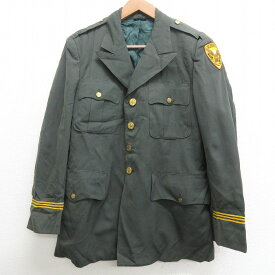 【中古】古着 長袖 ミリタリージャケット 将校服 ユニフォーム メンズ 70年代 70s USA製 アメリカ製 緑 グリーン Mサイズ 中古 アウター フライト 2084030700