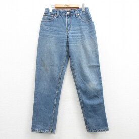 【中古】古着 リーバイス Levis 550 ジーンズ レディース テーパード ヒゲ コットン 紺 ネイビー デニム 中古 ボトムス ジーパン Gパン ロングパンツ | 春夏 春物 春服 夏物 夏服 半ズボン カジュアル レディースファッション おしゃれ かわいい