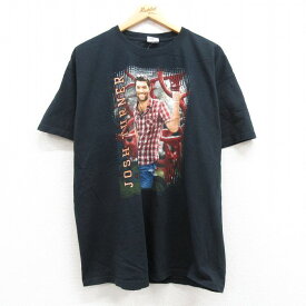 【中古】古着 半袖 ビンテージ ヴィンテージ ロックTシャツ バンドTシャツ メンズ 00年代 00s ジョシュターナー 大きいサイズ 2L LL ビッグシルエット ゆったり ビッグサイズ オーバーサイズ コットン クルーネック 丸首 黒 ブラック XLサイズ 中古 | 春夏 春物 春服