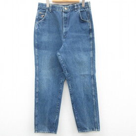 【中古】古着 ラングラー Wrangler ジーンズ レディース 80年代 80s ヒゲ スコービル USA製 アメリカ製 紺 ネイビー デニム 中古 ボトムス ジーパン Gパン ロングパンツ | 春夏 春物 春服 夏物 夏服 半ズボン カジュアル レディースファッション おしゃれ かわいい