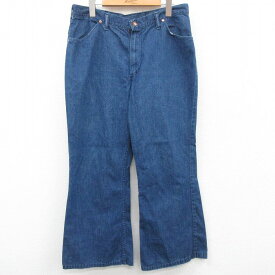 【中古】古着 ラングラー Wrangler ジーンズ レディース 80年代 80s ベルボトム スコービル USA製 アメリカ製 紺 ネイビー デニム 【spe】 中古 ボトムス ジーパン Gパン ロングパンツ | 春夏 春物 春服 夏物 夏服 半ズボン カジュアル レディースファッション おしゃ 2OF